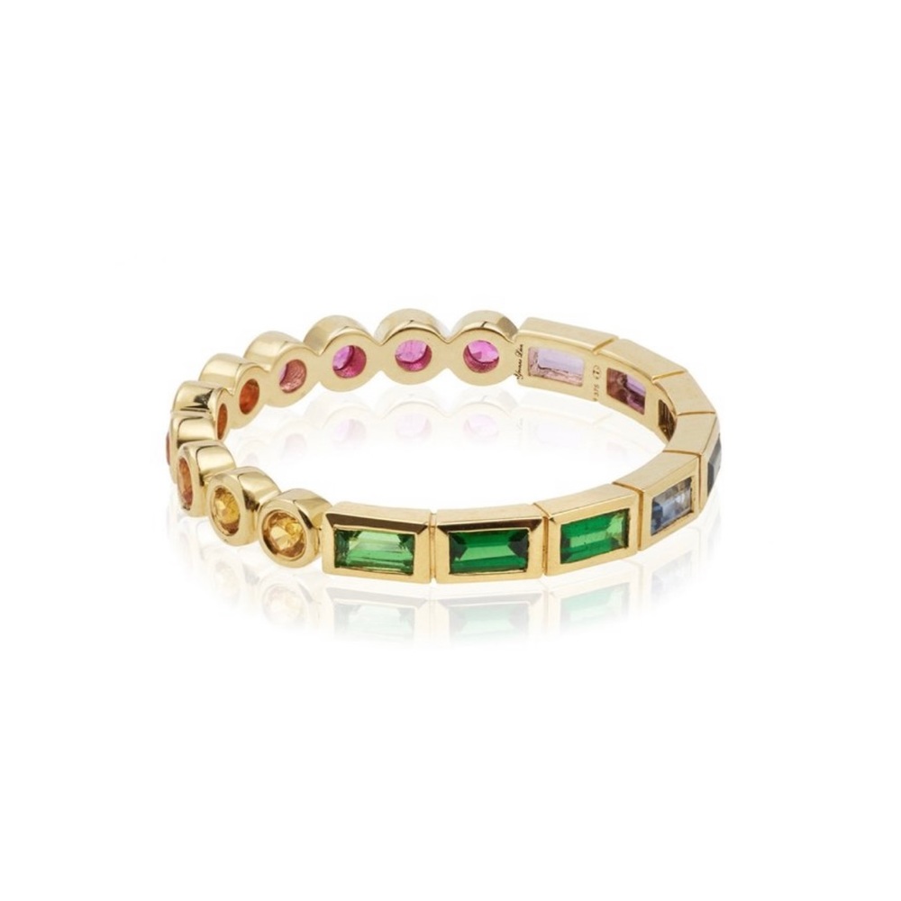 Yvonne Leon 9K Yellow Gold Multi-Stone Ring